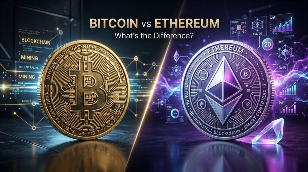 🪙 Bitcoin vs Ethereum: What’s the Difference?
