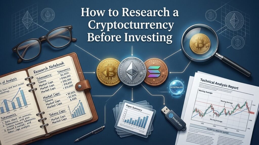 🔍 How to Research a Cryptocurrency Before Investing: A Complete Beginner’s Guide